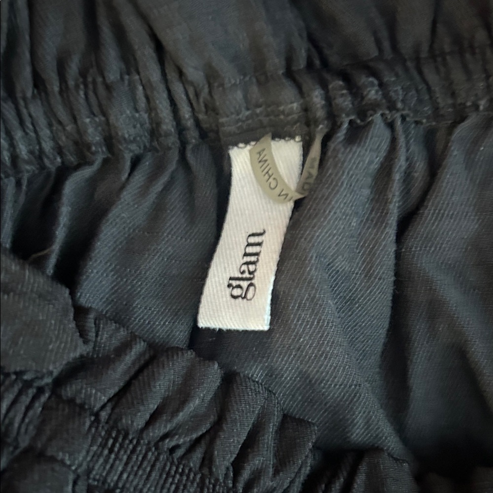 Glam Black Maxi Dress with Button Detail - Picture 5 of 5